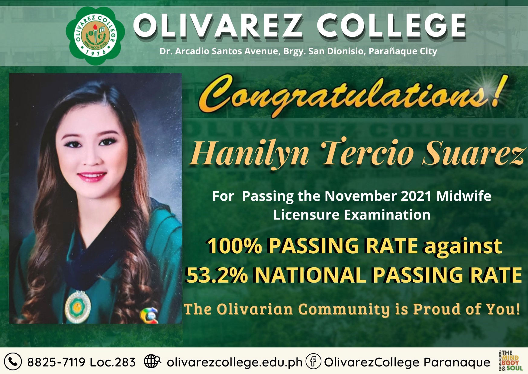 news-OC Congratulates the November 2021 Midwife Licensure Exam Passer ?>